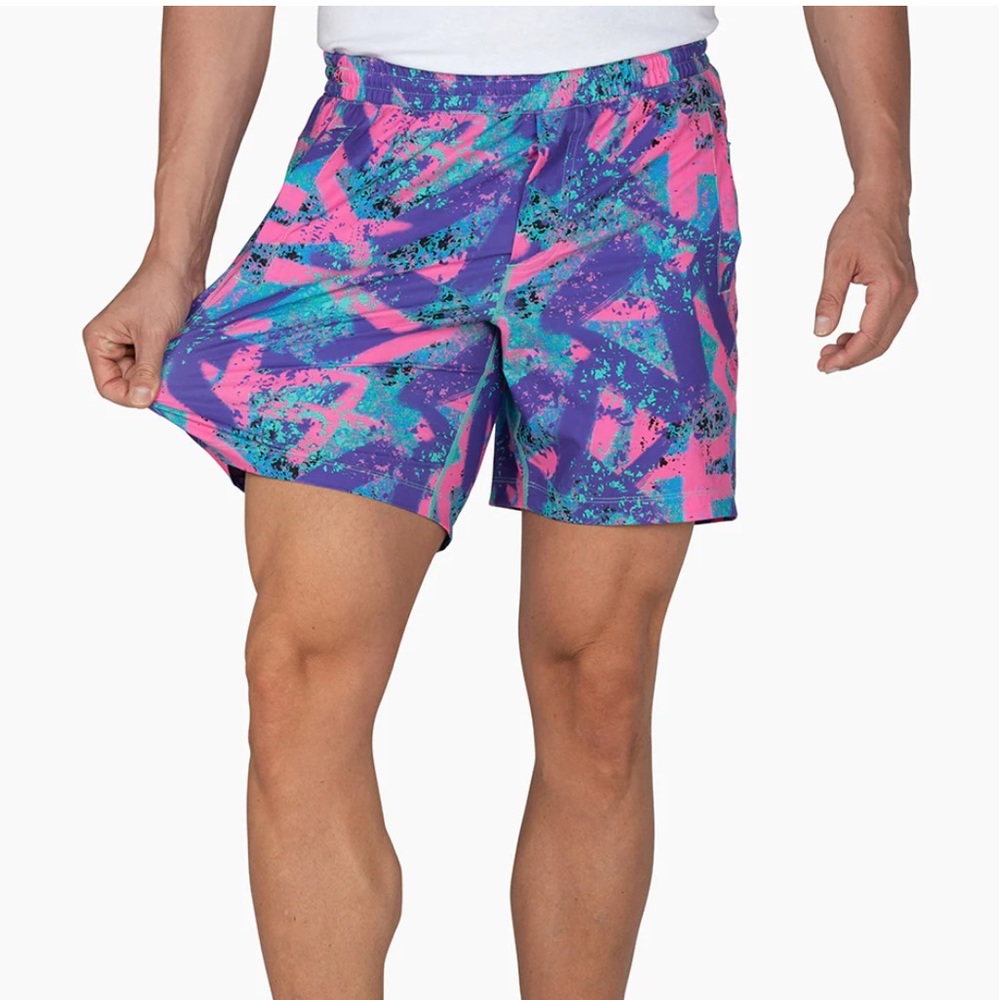 Birddogs Baysiders Shorts Neon Smear 9”